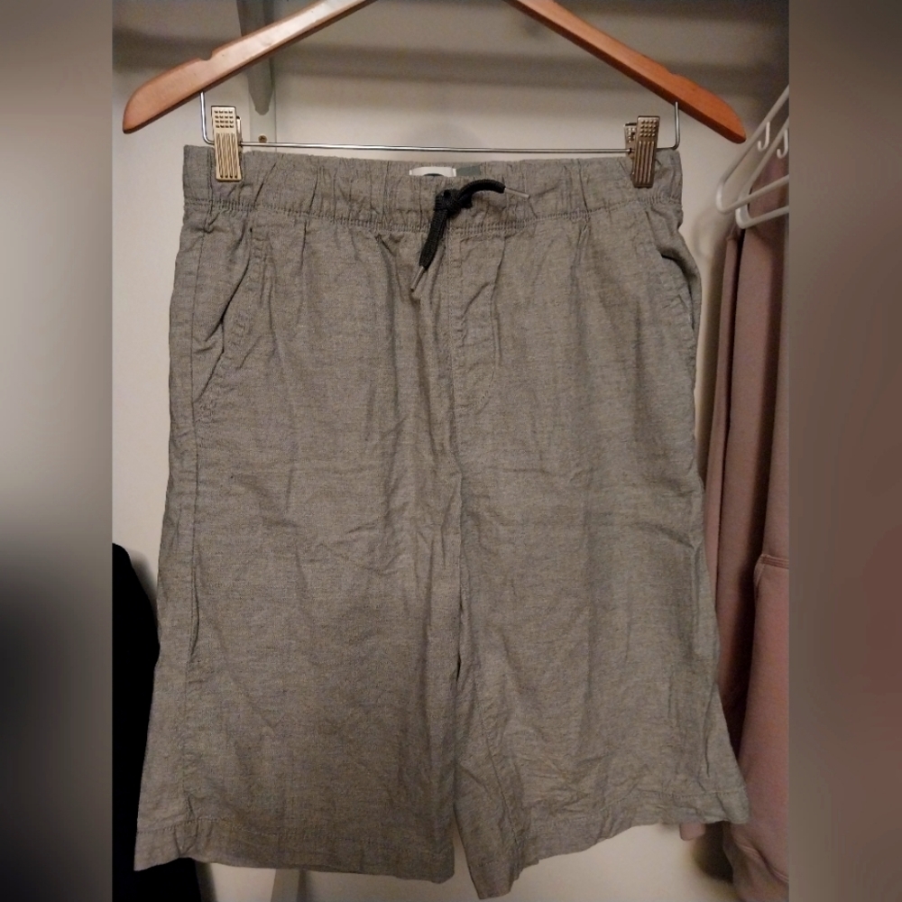 Gray mens casual shorts.